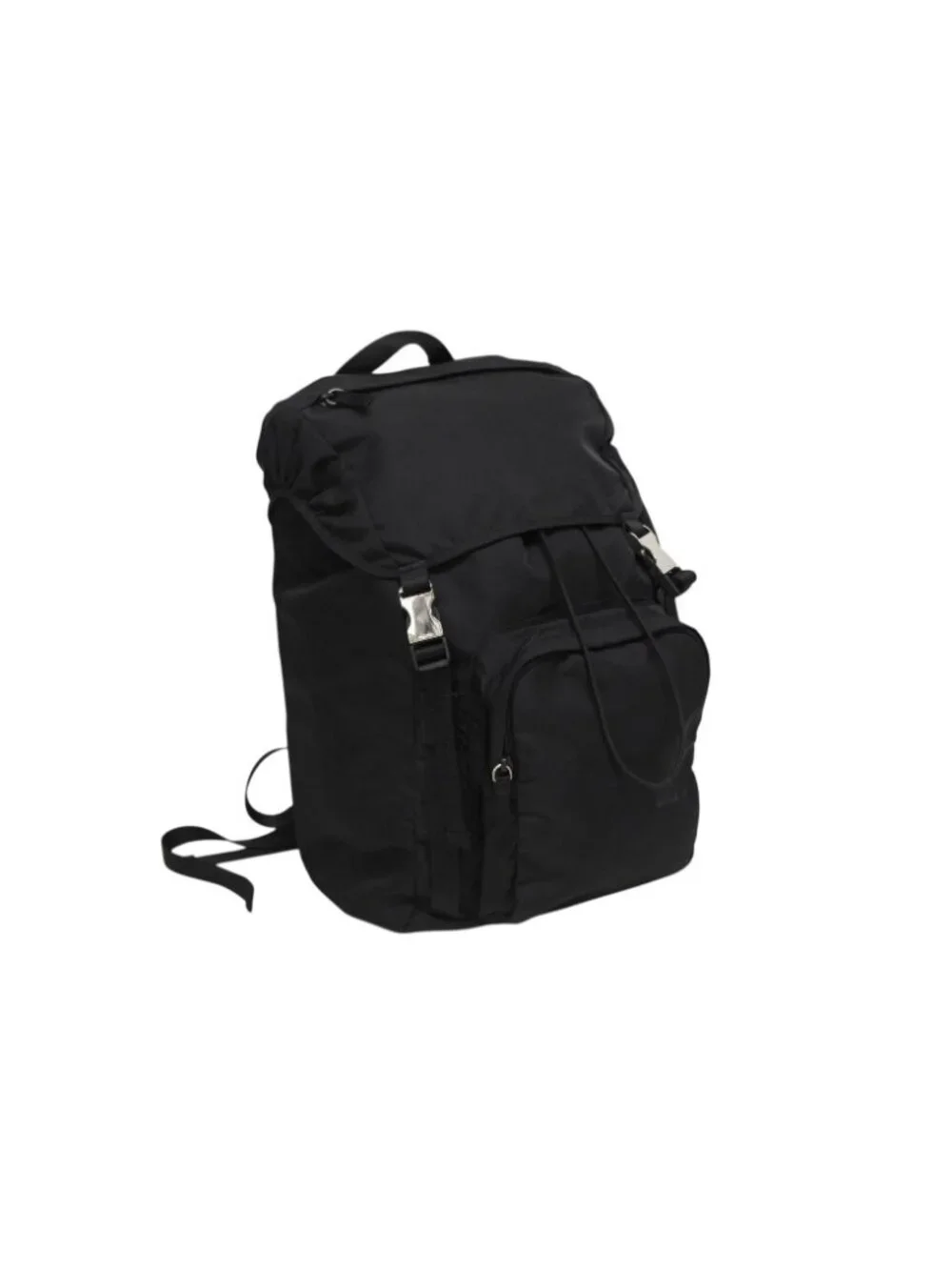 Prada Re-Nylon Backpack Black Silver